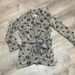 Fleece robe housecoat